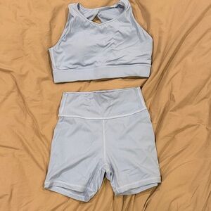 Fashion Nova Light Blue Activewear Set